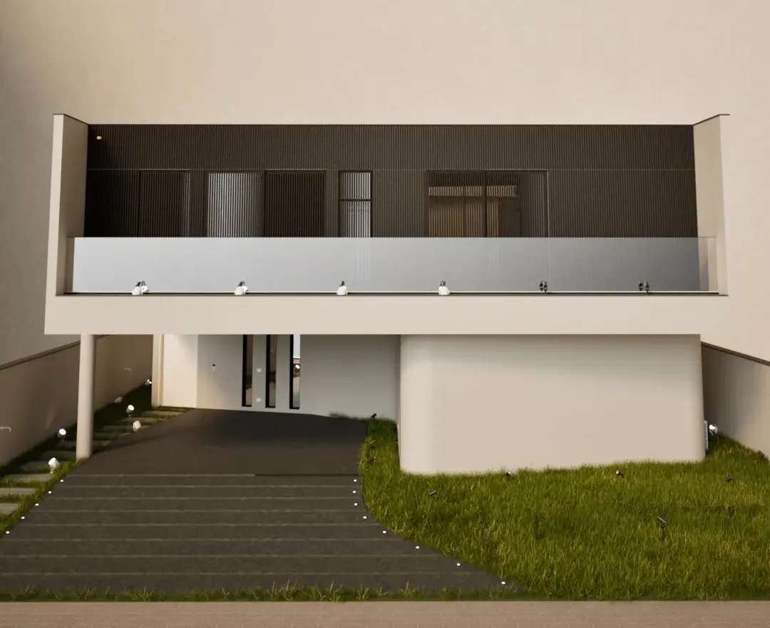 Render da fachada da Residência Agabas