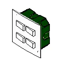 Família Interruptor de 4 teclas 4x4 no Revit